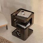 Modern Metal Side Table with Storage, Small End Table - Image 7
