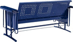 Crosley Furniture Bates Retro Metal Outdoor Sofa Glider, 3-Person Rocking Patio - Image 5