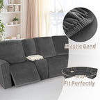 Arfntevss Sectional Recliner Couch Covers Velvet Washable Corner Sectional Sofa - Image 6