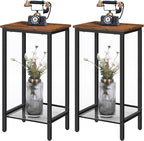 HOOBRO Tall Side Tables, Industrial End Telephone Tables by HOOBRO