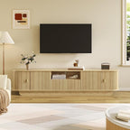 86.61'' Tambour TV Stand for 55-85 Inch, Modern Entertainment Center by ukaocai