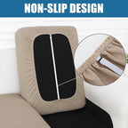 Smiry Waterproof Couch Cushion Covers, Stretch Jacquard Thick Sofa Cushion - Image 3