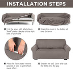 Peryiter 3 Pcs Couch and Loveseat Covers Set Sofa Cover - Image 3