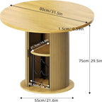 Wildhome Round Dining Table for 2-4, 31 Inch Dining Room Kitchen Table - Image 2