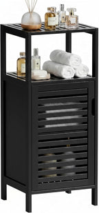 HITNET Bamboo Floor Cabinet, Small Bathroom Cabinet Floor Standing, 4 Tier by HITNET