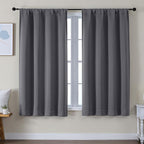 Simplebrand Ava Grey Blackout Curtains by Simplebrand