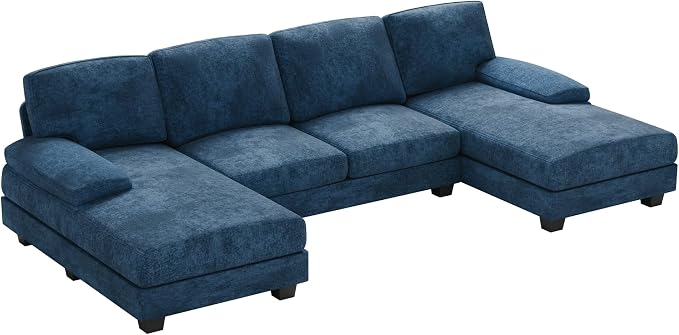 Furniwell Convertible Sectional Sofa Couch, 4 Seat Sofa Set - Image 7