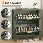 YOMILUVE Fluted Shoe Storage Cabinet - Image 4