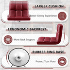 Homall Bar Stools Modern PU Leather Adjustable Swivel Barstools, Armless - Image 5