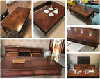 Vintage Wood Coffee Table for Living Room - Image 8
