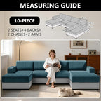 UNBBRRL 10 Pieces Stretch Sofa Cushion Covers - Image 2