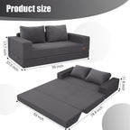 COMAX Futon Sofa Bed, 4-in-1 Convertible Floor Couch - Image 2