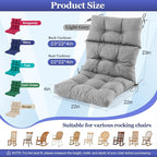Rocking Chair Cushion, Waterproof and Fade-Resistant Adirondack Rocker Cushions - Image 2