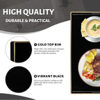 MAONAME Black Decorative Tray for Coffee Table, Modern Serving Tray - Image 3