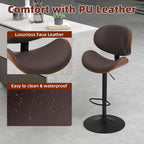 civama Bar Stools Set of 6 for Kitchen Counter, Adjustable Bar Height Chairs - Image 5