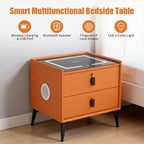 Smart Nightstand with Charging Station, Adjustable LED, USB Ports, Fingerprint - Image 3