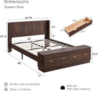 T4TREAM Fluted Queen Size Bed Frame - Image 2