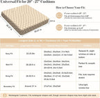 8Pcs Patio Cushion Covers Stretch Outdoor Furniture Protector Slipcovers | - Image 3