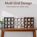 Helsin 9 Grid Vintage Coffee Mug Display Rack, 16inch Wall Mounted Wooden Curio - Image 6