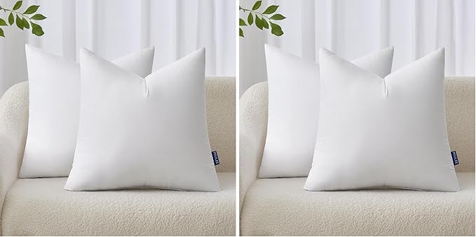 MIULEE 18x18 Inches Pillow Inserts Pack of 4, Decorative Throw Pillow Inserts by MIULEE