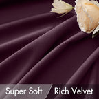 MIULEE Dark Purple Velvet Curtains 52x90 inches Luxury Blackout Curtains | - Image 4