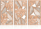 IARTTOP Large Wood Tropical Wall Art 15.9X32 Inch Carved Palm Leaves Wall Decor by IARTTOP