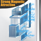 Magnetic Spice Rack for Refrigerator, 7 Pack Metal Magnetic Shelf, Moveable - Image 3