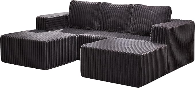 Hobestluk Modular Sectional Sofa Memory Foam Couch Oversized Sectional Sofa - Image 9