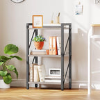 HOOBRO Bookshelf, 3-Tier Industrial Bookcase, Book Shelf Storage Organizer - Image 9