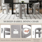 Modern Chenille Dining Chairs Set of 2, Upholstered Barrel Chairs - Image 4