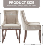 Modern Dining Chairs Set of 2, High Back Dining Chairs Side Chairs - Image 3