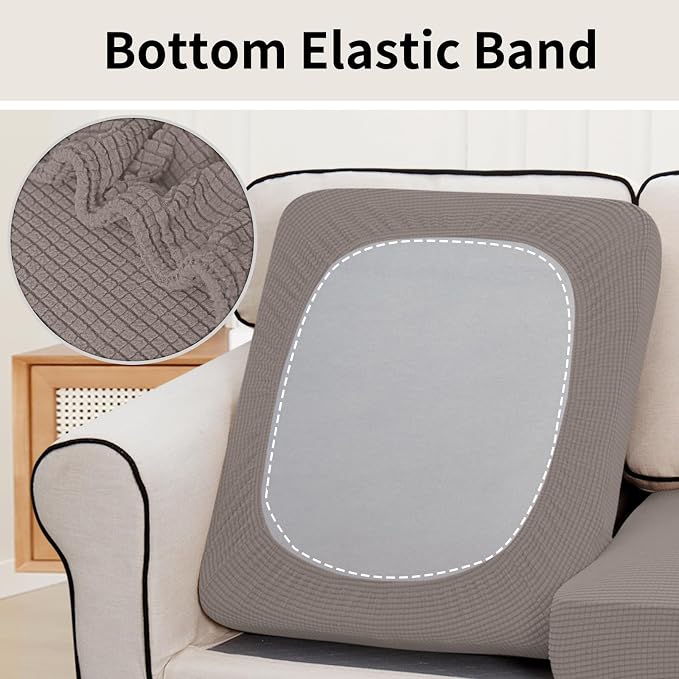 Easy-Going Stretch 3 Pieces Oversized Couch Cushion Cover - Image 4