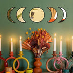MAXROCK Scandinavian Natural Decor Acrylic Moonphase Mirrors, Moon Phase Mirror - Image 2