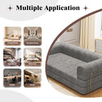 Garvee 78" Convertible Sleeper Sofa Bed, Plush Corduroy Futon Loveseat - Image 5