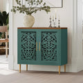 ARTPOWER Accent Cabinet with 2 Doors, Vintage Hollow Carving Buffet Cabinet by PowerofArtBetterforLife