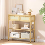 Entryway Table Sofa Console Table, Bamboo Small Entry Way Table - Image 8