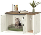 Hzuaneri Cat Litter Box Enclosure, Hidden Litter Box Cabinet Furniture - Image 9