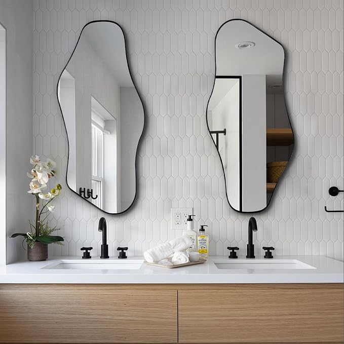 Irregular Wall Mirror, Modern Organic Shaped Mirrors - Image 2