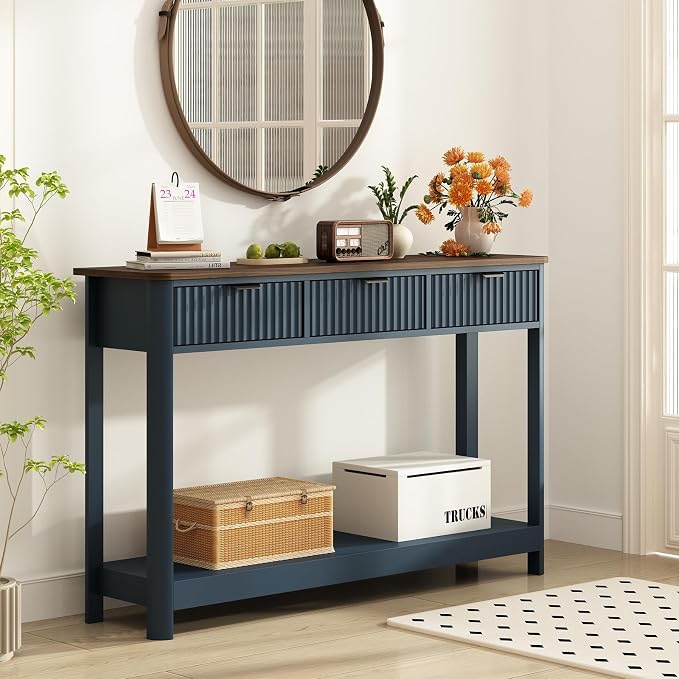 RUSTOWN Fluted Wood Console Table - Image 2