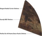HORLIMER 6 Pack Wall Mount Floating Corner Shelf, Rustic Wood Corner Wall - Image 4