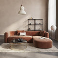 Acanva Luxury Modern Tight Curved Back Velvet Sofa, Minimalist Style Comfy Couch by acanva