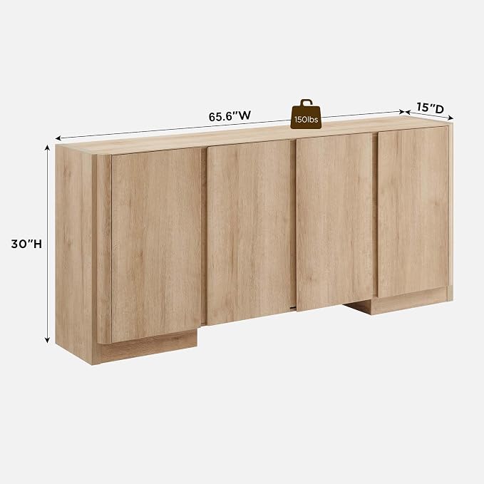 66" Large Sideboard Buffet Cabinet - Image 2