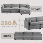 ROWHY 112'' Modular Sectional Cloud Couch - Image 2