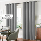 Yakamok Dove Grey Linen Textured Curtains 63 Inches Long - Image 7
