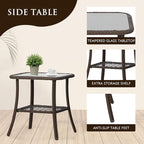 MELLCOM Patio Furniture Set, Weather Resistant Olefin Fabric - Image 5