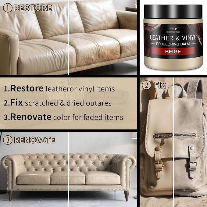 Leather Recoloring Balm and Leather Repair Kit - Image 3