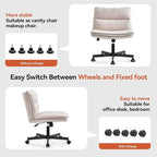 EMIAH Armless Office Desk Chair - Image 5
