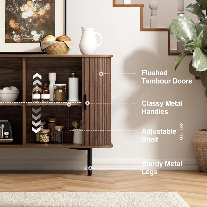 FiveWillowise 47''W x 32''H Buffet Sideboard Cabinet - Image 7