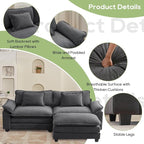 Oprisen 86" Modular Sectional Sofa, Comfy Cloud Couch Sectional Sofa - Image 6