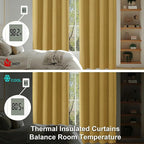 Simplebrand Ava Bright Gold Short 36 Inches Blackout Curtain 2 Panels Set - Image 6